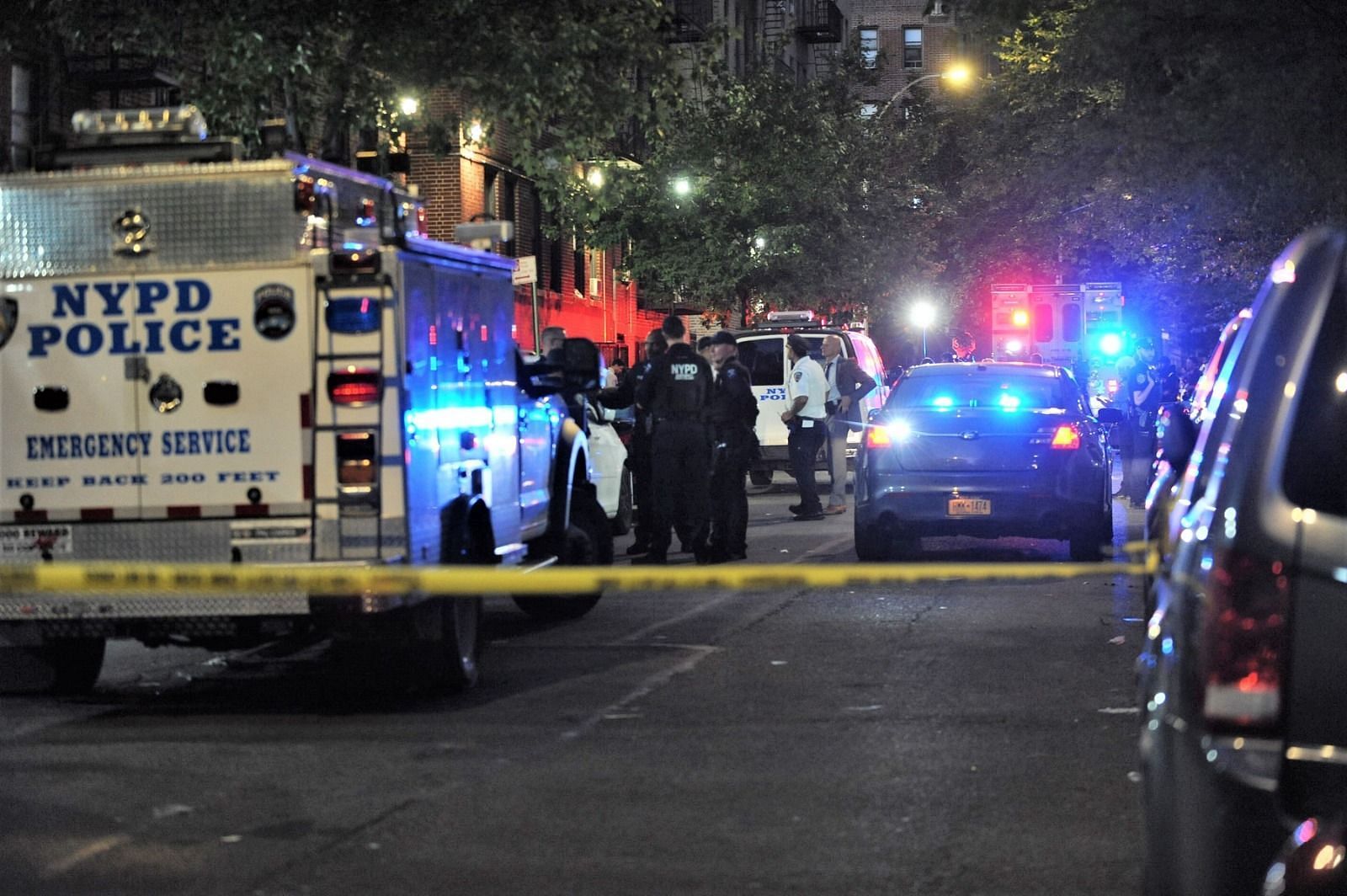 Cops outside the facility at Bronx (Image via Associated News)